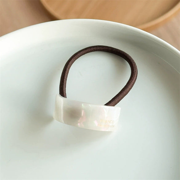 Hair Accessories Acetic Acid Geometric Curved Horse Tail Hair Rope Highend Retro Elegant Simple Seiko