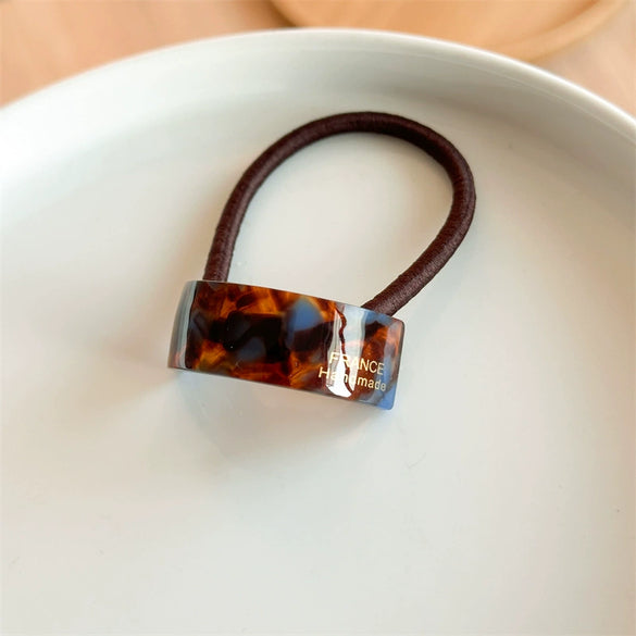 Hair Accessories Acetic Acid Geometric Curved Horse Tail Hair Rope Highend Retro Elegant Simple Seiko