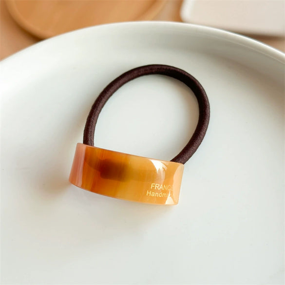 Hair Accessories Acetic Acid Geometric Curved Horse Tail Hair Rope Highend Retro Elegant Simple Seiko