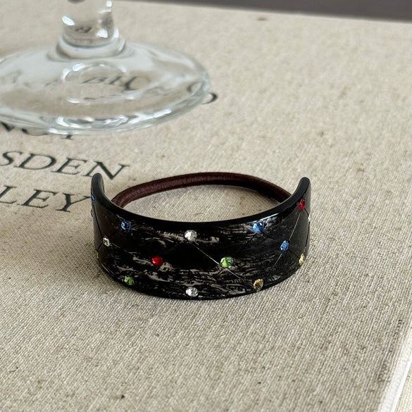 Hair Accessories Acetic Acid Geometric Full Diamond High Elastic Hair Ring Hair Rope