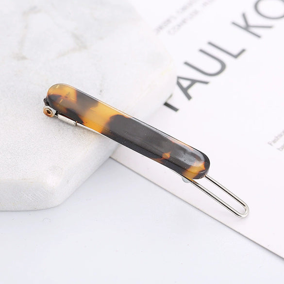 Hair Accessories Acetic Acid Hair Clip Women's Frog Buckle Leopard Print Rhinestone Sculpture Design
