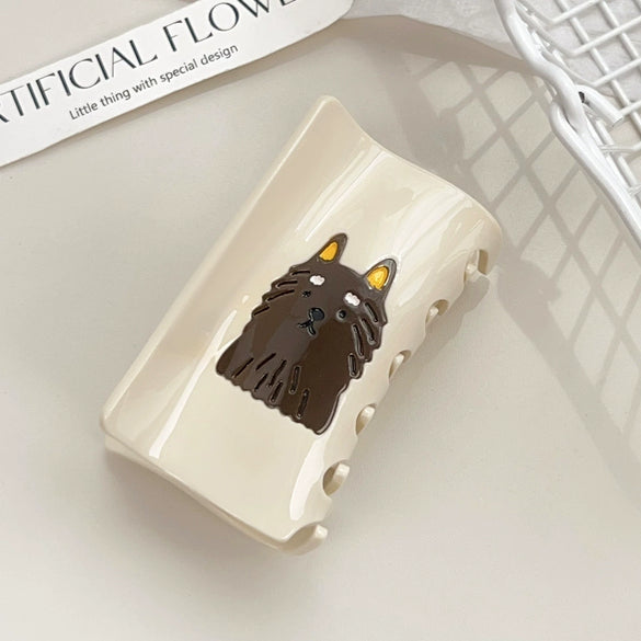 Hair Accessories Acetic Acid Handmade Cartoon Animal Semiround Puppy Cat Hairpin Clip