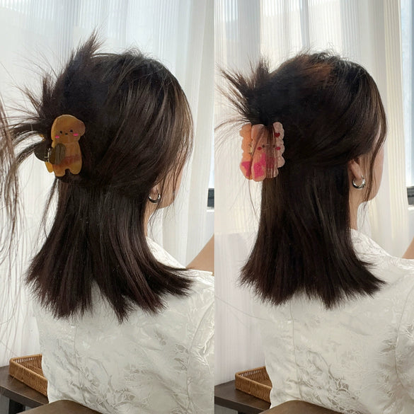 Hair Accessories Acetic Acid Handmade Cartoon Animals Style Hair Grab Clip For Women