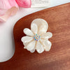 Hair Accessories Acetic Acid Heart Shape Diamond Daisy Grab Clip For Women