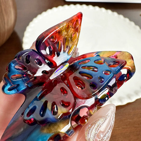 Hair Accessories Acetic Acid Hollow Butterfly Highend Diamond Hair Clip