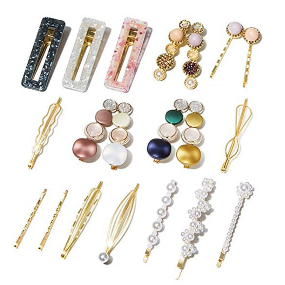 Hair Accessories Acetic Acid Plate Handmade Marble Effect Hairpin Side Clip Candy Color
