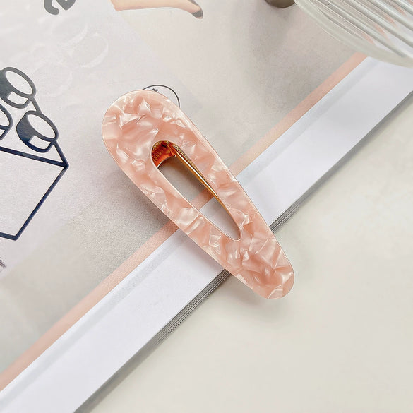 Hair Accessories Acetic Acid Sheet Alloy Handmade Square Duckbill Clip For Girls