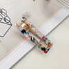 Hair Accessories Acetic Acid Sheet Alloy Handmade Square Duckbill Clip For Girls