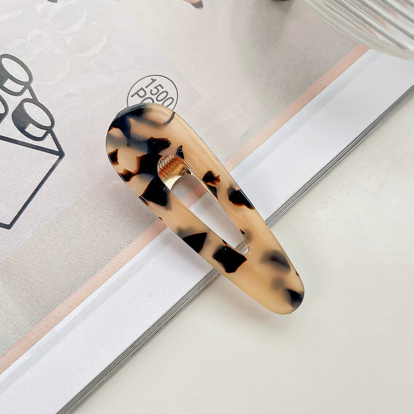 Hair Accessories Acetic Acid Sheet Alloy Handmade Square Duckbill Clip For Girls