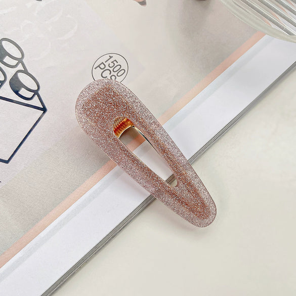 Hair Accessories Acetic Acid Sheet Alloy Handmade Square Duckbill Clip For Girls