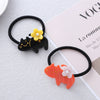 Hair Accessories Acrylic Handmade Cartoon Animals Kitten Flower Rubber Band Leather Band