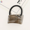 Hair Accessories Acrylic Handmade Geometric Leather Tendon Hair Rope Hair Ring For Women