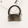 Hair Accessories Acrylic Handmade Geometric Leather Tendon Hair Rope Hair Ring For Women
