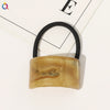 Hair Accessories Acrylic Handmade Geometric Leather Tendon Hair Rope Hair Ring For Women