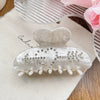 Hair Accessories Acrylic Handmade Rhinestone Loving Catch Clip Hairpin