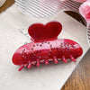 Hair Accessories Acrylic Handmade Rhinestone Loving Catch Clip Hairpin