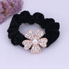 Hair Accessories Alloy Electroplated Rhinestone Flannel Hair Rope Hair Ring Hair Flower