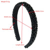 Hair Accessories Alloy Handmade Baroque Geometric Crystal Beaded Hair Hoop