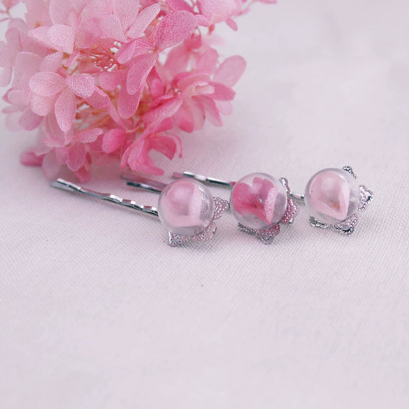 Hair Accessories Alloy Handmade Literary Geometric Star Butterfly Dried Flower Hair Clip