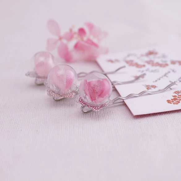 Hair Accessories Alloy Handmade Literary Geometric Star Butterfly Dried Flower Hair Clip