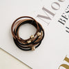 Hair Accessories Alloy Handmade Simple High Elasticity Round Love Square Head Rope