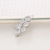 Hair Accessories Alloy Round Fourleaf Clover Sparkling Gem Zircon Electroplated Side Clip For Women