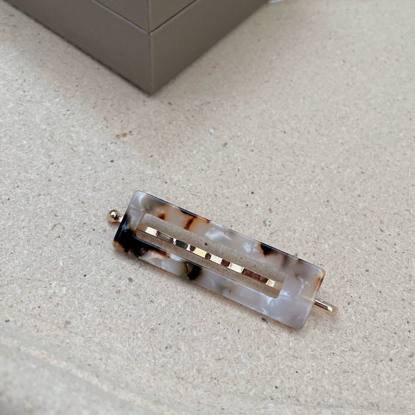 Hair Accessories Amber Side Clip Geometric Sculpture Style For Women