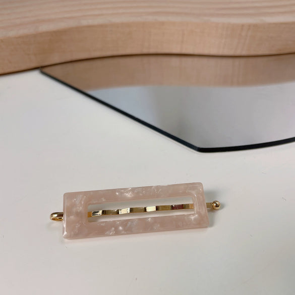 Hair Accessories Amber Side Clip Geometric Sculpture Style For Women