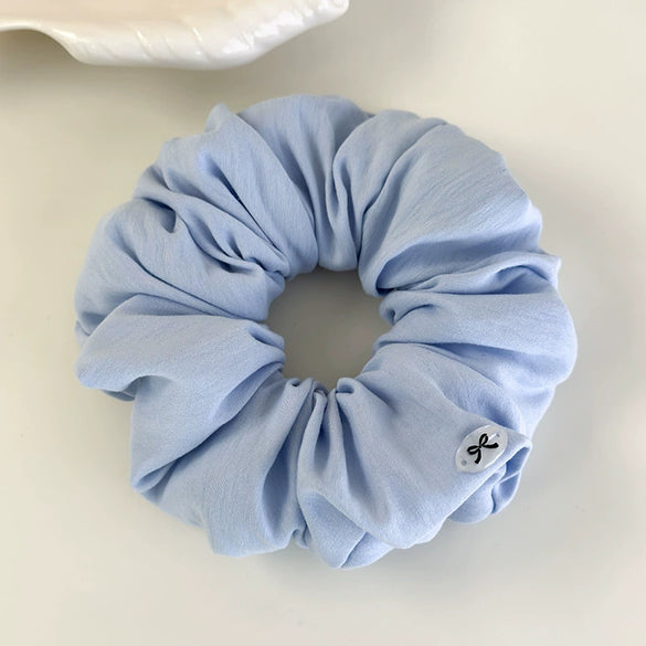 Hair Accessories Blue Lace Plaid Knitted Hair Ring For Women