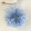 Hair Accessories Blue Lace Plaid Knitted Hair Ring For Women