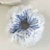 Hair Accessories Blue Lace Plaid Knitted Hair Ring For Women