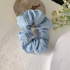 Hair Accessories Buersucker Fabric Handmade Solid Color High Elasticity