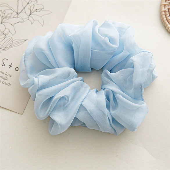 Hair Accessories Chiffon Handmade Solid Color High Elasticity Small And Fresh Hair Ring Hair Band