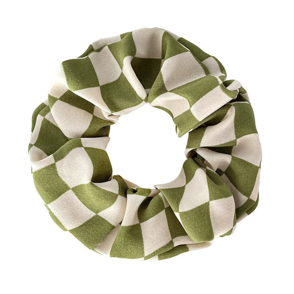 Hair Accessories Cloth Chiffon Geometric Checkerboard Bow Loop Style