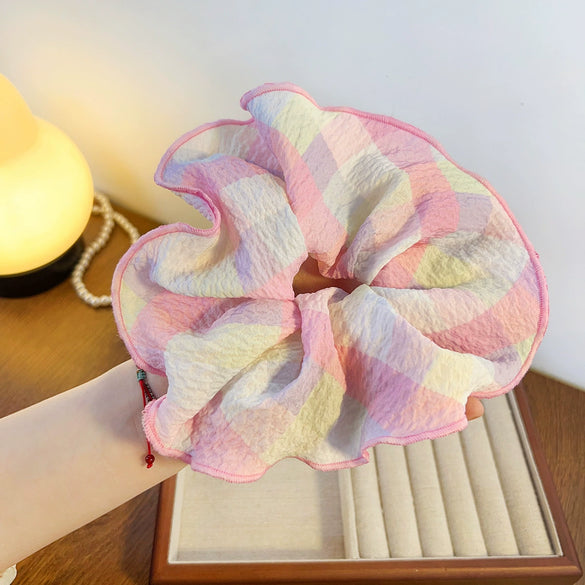 Hair Accessories Cloth Handmade Folded Large Intestinal Shape For Women