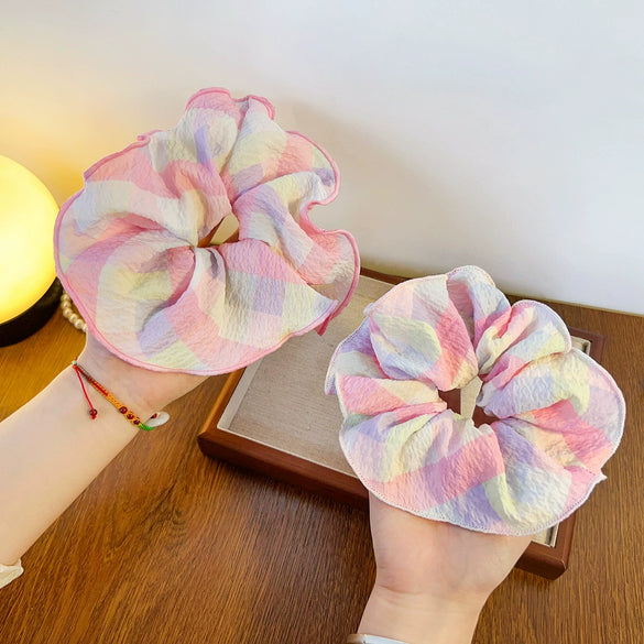 Hair Accessories Cloth Handmade Folded Large Intestinal Shape For Women