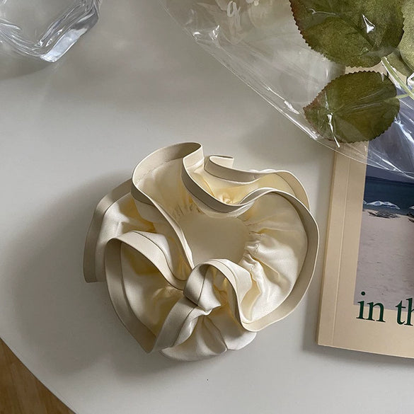 Hair Accessories Cloth Handmade Sweet Agaric Edge Double Cloud Large Intestine Hair Ring Tie Rope For Girls