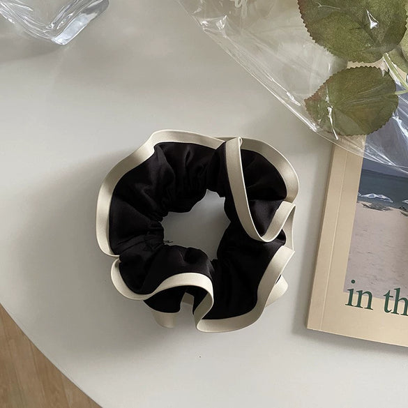 Hair Accessories Cloth Handmade Sweet Agaric Edge Double Cloud Large Intestine Hair Ring Tie Rope For Girls