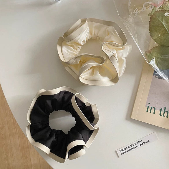 Hair Accessories Cloth Handmade Sweet Agaric Edge Double Cloud Large Intestine Hair Ring Tie Rope For Girls