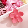 Hair Accessories Cloth Weaving Pink Sweet Style Hair Tie And Hairpin Set