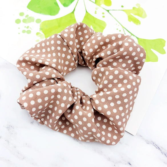 Hair Accessories Cotton Cloth Handmade Small Wave Dot Round Hair Ring Head Rope