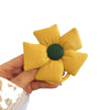 Hair Accessories Fabric Handmade Braided Hair Rope With Large Flowers Style