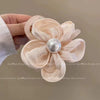 Hair Accessories Fabric Handmade Flower Pearl High Elasticity Light Luxury Style Hair Ring