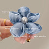Hair Accessories Fabric Handmade Flower Pearl High Elasticity Light Luxury Style Hair Ring