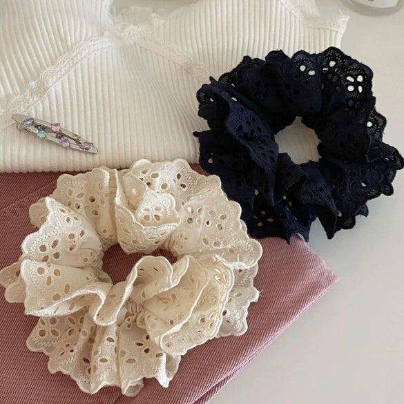 Hair Accessories Fabric Handmade High Elasticity Plants Flowers Style For Women