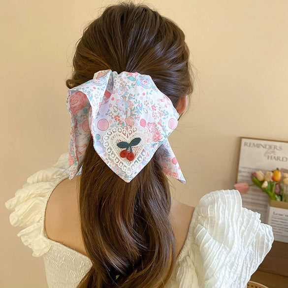 Hair Accessories Fabric Handmade High Elasticity Plants Flowers Style For Women