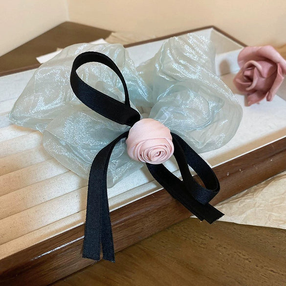 Hair Accessories Fabric Handmade High Elasticity Plants Flowers Style For Women