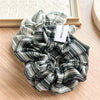 Hair Accessories Fabric Handmade Retro Striped Blue Intestine Shaped Hair Ring For Women