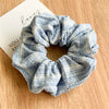 Hair Accessories Fabric Handmade Retro Striped Blue Intestine Shaped Hair Ring For Women