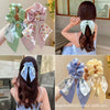 Hair Accessories Fabric Handmade Small Fresh Floral Bow Large Intestine Style With Little Fragrance And Animal Design For Women
